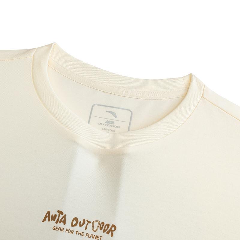 Anta Outdoor Series Casual Cool Simple T-Shirt Men tops Vanilla-White 152636103-1