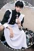 Lady Lazy Men's Long Sleeve Maid Costume, Black (3XL)