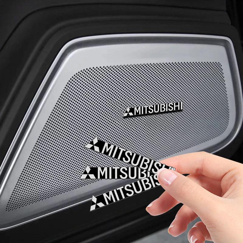 Car Audio Decorate 3D Aluminum Badge Emblem Sticker For Mitsubishi ASX Lancer L200 Pajero Sport Attrage Mirage Eclipse