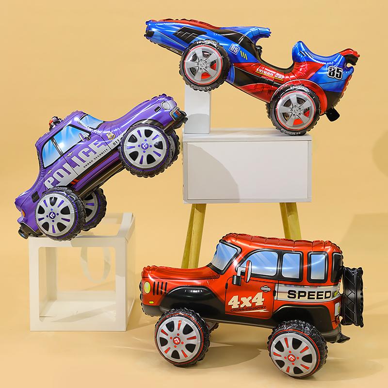 

Горячие 3D воздушные шары из фольги на заказ, форма автомобиля, майларовый воздушный шар с принтом, мультяшный надувной шар-подставка для