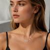 Inlaid Zircon Clavicle Chain Silver Choker Necklaces Fashion Accessory Star Pendant  Women Jewelry