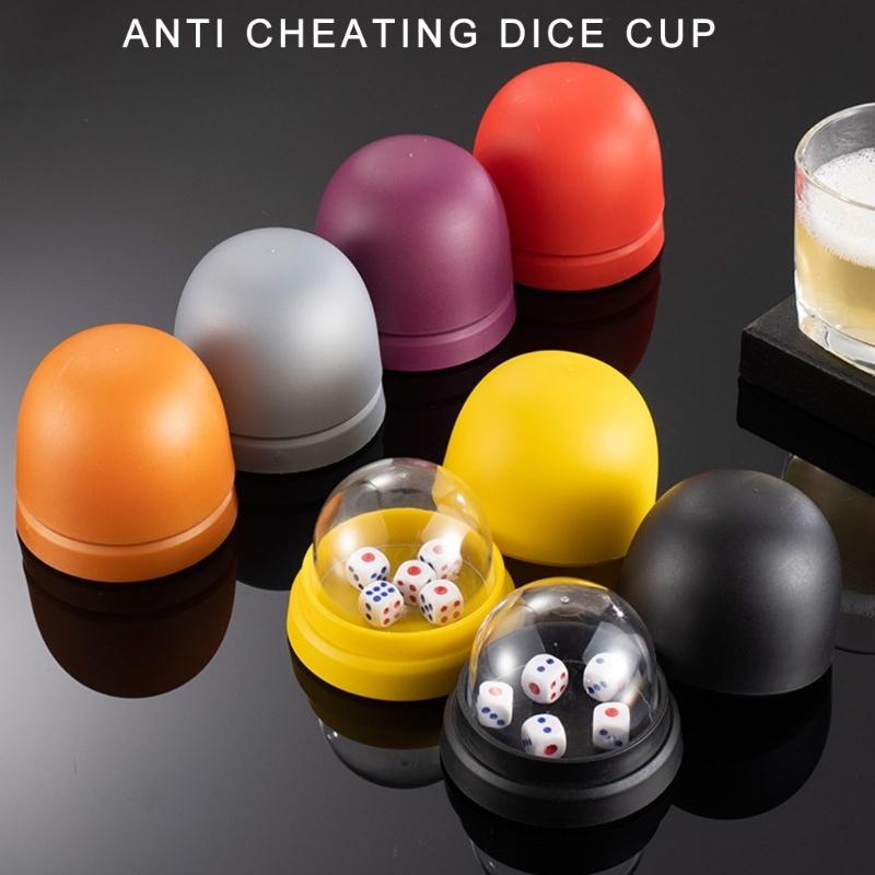 Anti-Cheating-Würfelbecher mit Deckel 5 Würfel für Spieleabend KTV Restaurant Grillgeschäft für Party-Unterhaltungsaktivität
