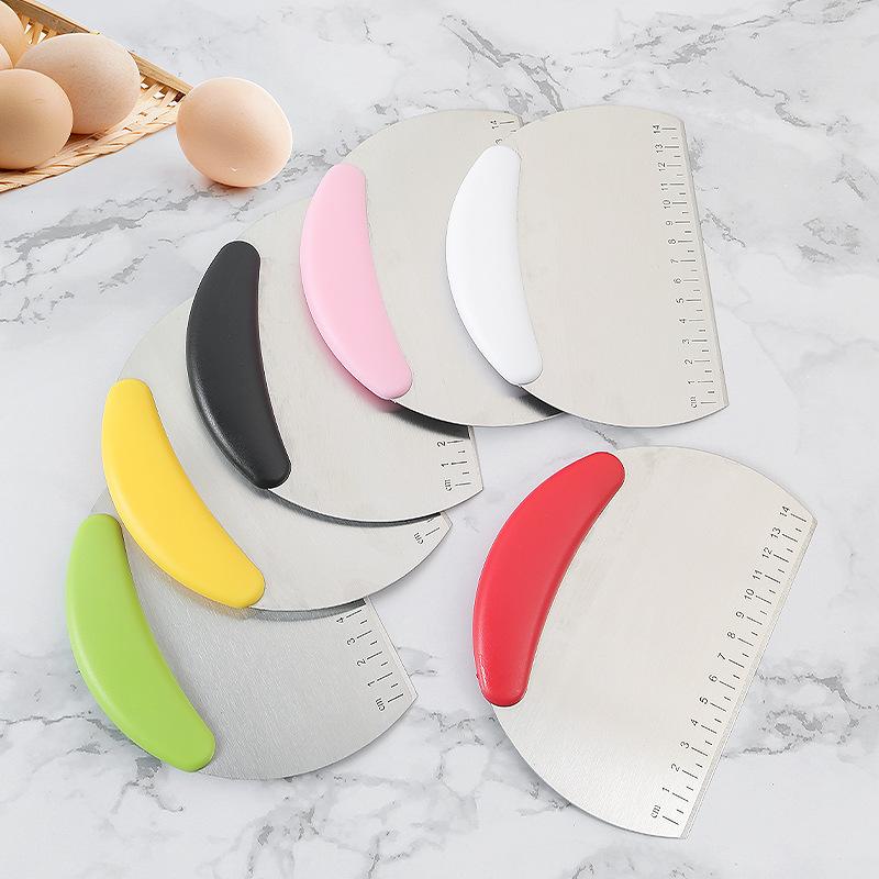 Scaled flour dough cutting knife, milk prick sugar non-cutting knife baking tool wholesale stainless steel single-sided cutting