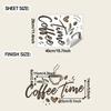 1Pc Self-Adhesive Coffee Time Wall Sticker - Painted English Slogan for Home Background Wall Decor