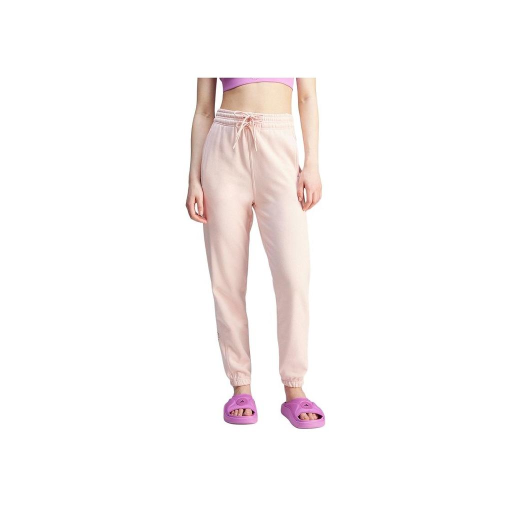 Adidas SS25 Fashion Comfortable Versatile Tapered Knit Sports Pants Women Bottoms Pink JD2708