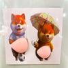 2Pcs 3D Cute Puppy Sticker Silicone Self-Adhesive Chubby Shiba Inu Stickers Squeezeable Decoration Stress Relief Phone Sticker