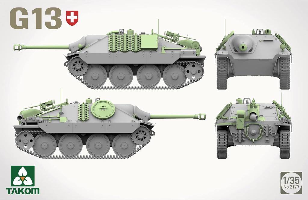 Tacom Svizzero Pzj G13 Cacciacarri Modello di Plastica TKO2177 1/35