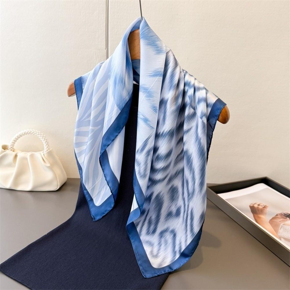 Printed Silk Shawl Thin Silk Scarf Fashion Square Scarf Women