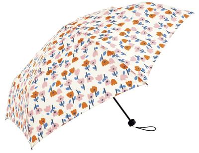 Because U-DAY Folding Umbrella, Ripetto/Flower Mini, WH, D-063652