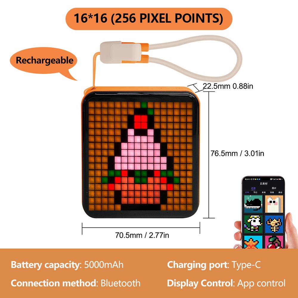 LED Pixel Display Panel Night Light Bluetooth APP Control Photo Frame Animation Display Beside Decoration Light For Room Decor