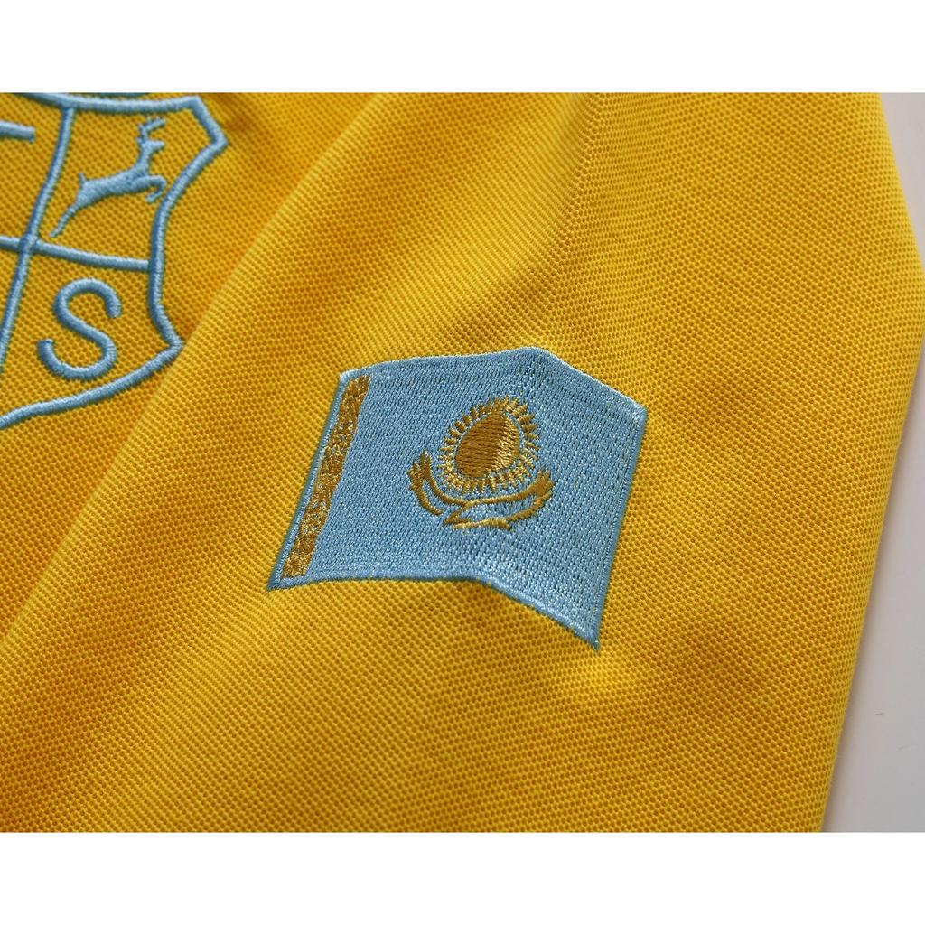 STORN Męska Koszulka Polo Kazachstan Długi Rękaw Casualowa Bawełna Wysokiej Jakości Haft Luksusowe Szycie Kontrastowy Kolor