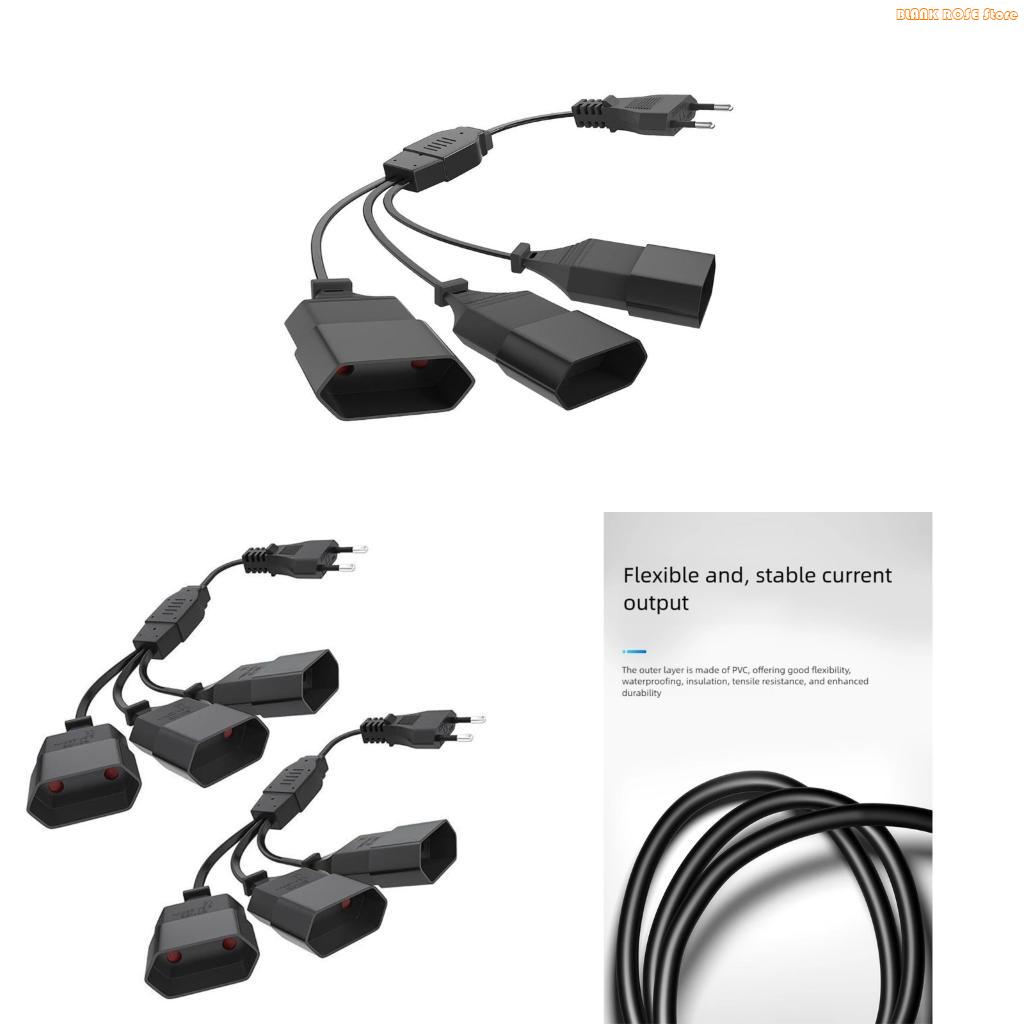 K1AE Power Extension Splitters Cable European Standard Designs Strong EU Power Cable Splitters For Multiple Electronics Use