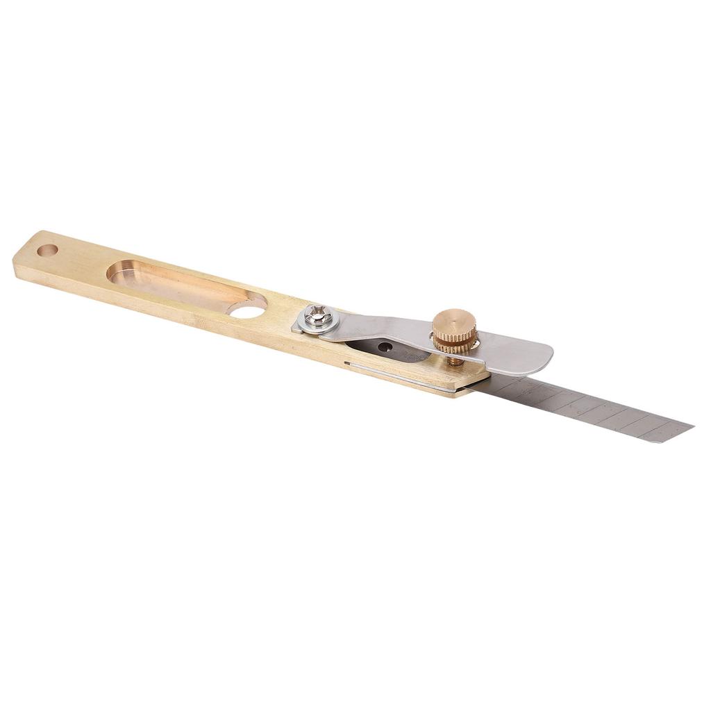 Leather Craft Cutter Durable Brass Adjustable Spacing Positioning Portable Hobby Knife for DIY