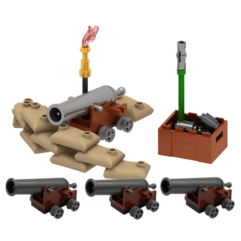 WW2 Military Outpost Scene MOC Building Block Set Soldier Lookout Drone Cannon Car Base Scale Model Kit Weapon Gun Launcher Toy Gift Present K057