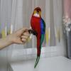 Artificial Parrot Figurines Photo Props Feather Parrot Macaw for Pathway Ornaments
