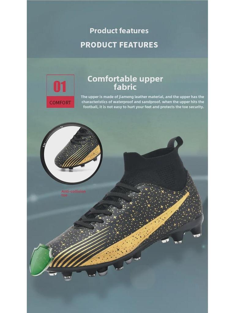 Tacos de Fútbol de Césped Artificial Unisex para Adolescentes y Niños | AG Tacos Largos & TF Tacos Cortos | Ideal para Entrenamientos Deportivos y Competiciones