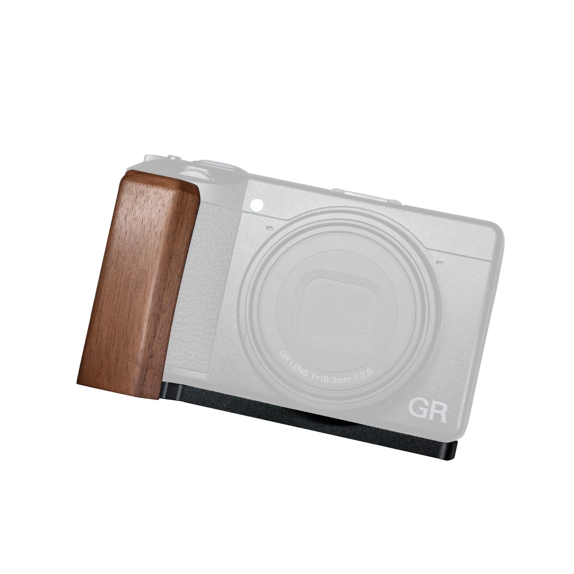 

SIUTATDSH Camera Grip for Ricoh GR III/GR3 Cameras, L-Shaped Quick Release Plate, Solid Wood Handle, Tripod Mountable (Walnut Wood Chalkboard)