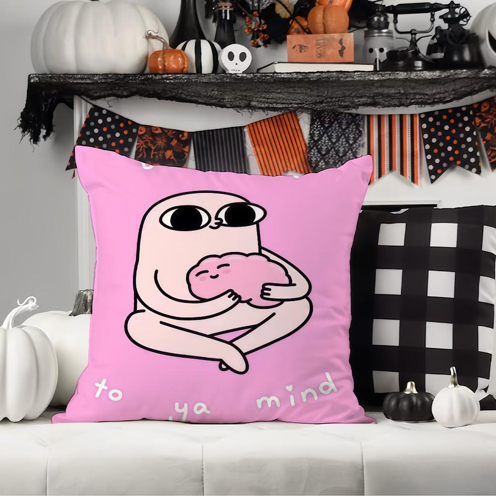 Cartoon cute K-Ketnipz Pillow Case Office Cushions Suitable For Sofa Car Bedroom Decorative Cushion Cover 12x12Inch