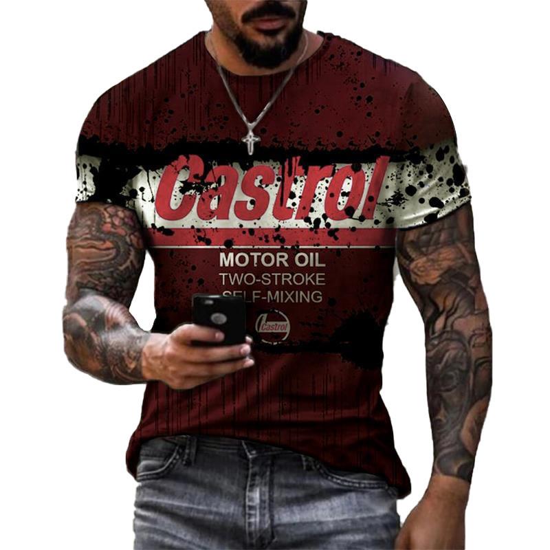 Men's T-shirt 26 new 3D retro digital printing casual versatile short sleeves simple casual