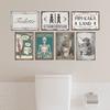 Putuo Decor Restroom Retro Tin Sign Vintage Bathroom Plaque Metal Plates Wall Art Posters Decoration for Toilet Iron Paintings