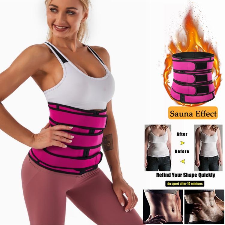 Zipper Waist Trainer & Yoga Bodysuit with Sweat Abdominal Belt for Fitness & Waist Shaping