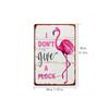 Pink Flamingo Metal Wall Art Retro Farmhouse Decor I Don't Give a Flock Sign