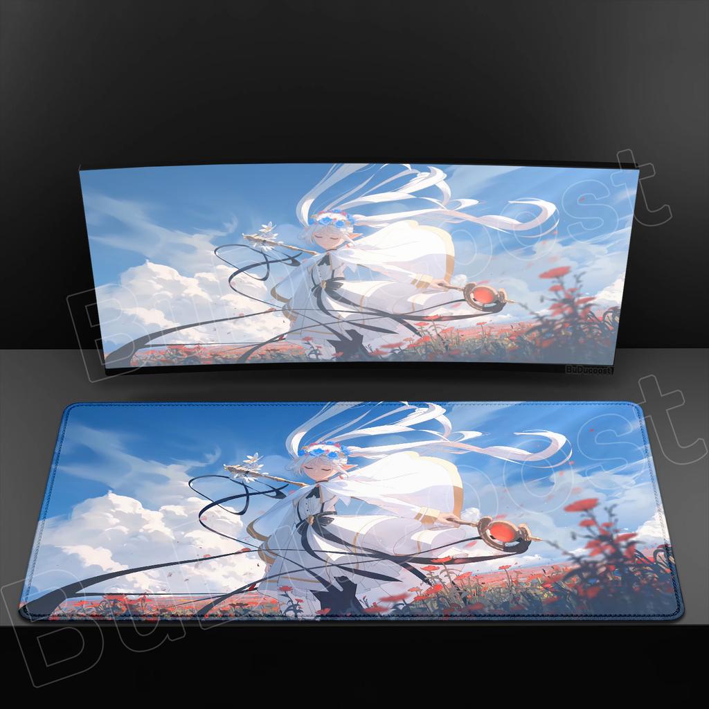 Exquisite Wallpaper Anime Sousou No Frieren Mouse Pad XXL HD Printing Mousepad Hot Large Game Non-slip Rubber MousePad Table Mat