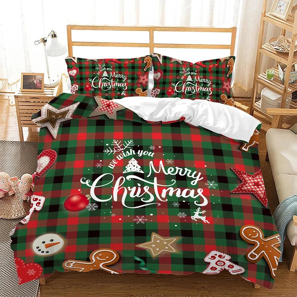 2024 Christmas Boys Cartoon Duvet Cover Pillowcase Bedroom Textile Decor 200x200cm Duvet Cover Bed Set Quilt Cover Pillowcase