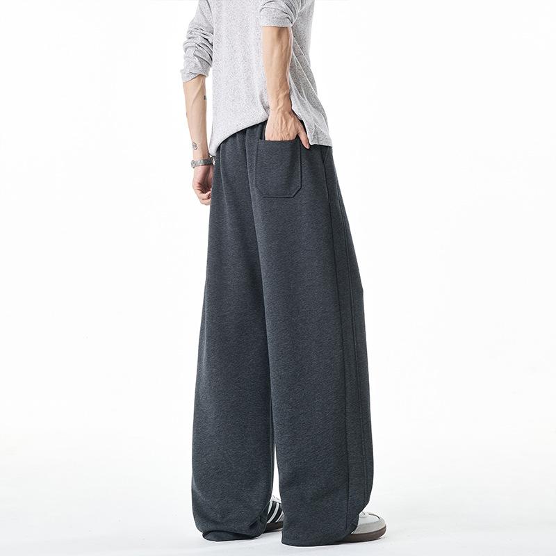 Straight Sweatpants Men's Autumn Drape Casual Trousers Sweatpants Students Loose Wide-leg Splicing Scimitar Pants