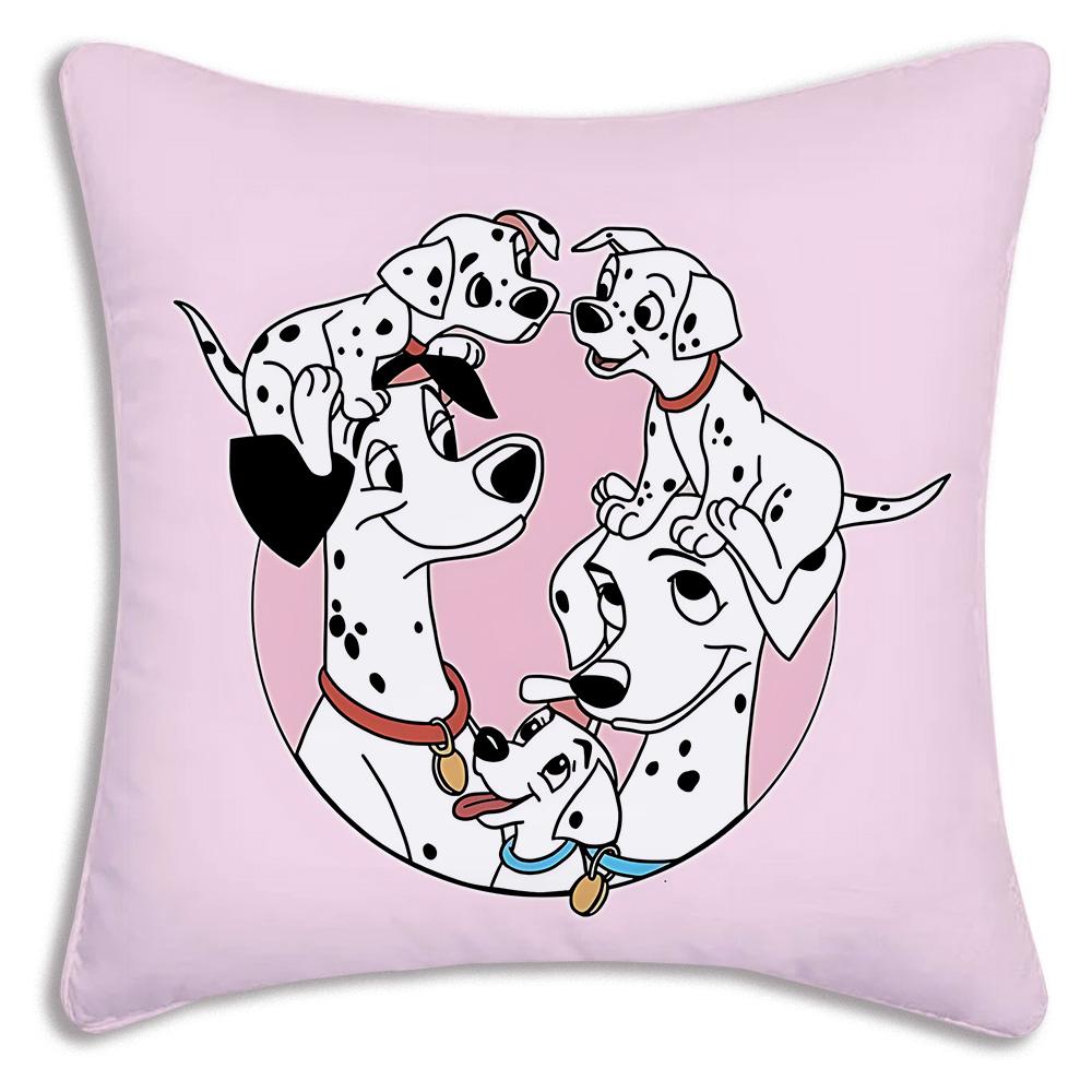 Federe Cuscino Cento e Uno Dalmata Cartone Animato Divano Decorativo Casa Stampa Double-sided Peluche Corto Carino Federa Cuscino