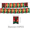 CR7 World Cup Star Fan Party Set: Plates, Cups, Napkins, Tablecloth, Banner & Decorations.