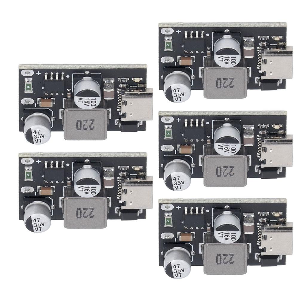 5Pcs Buck Module DC Power Supply Converter 6~32V to QC3.0 PD3.0 Mobile Phone Smart Fast Charge Type 