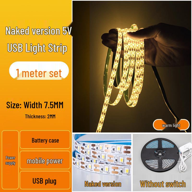 

Сверхъяркие светодиодные ленты с питанием от батареек и самоклеящейся основой для украшения телевизора и стен