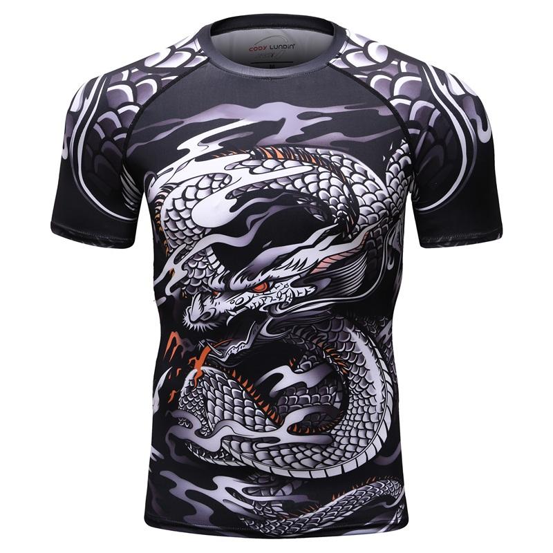 MMA Rashguard Jiu Jitsu Bjj Training Short Sleeve Fitness Muay Thai Boxing Sports Sweater Boxing Jerseys S