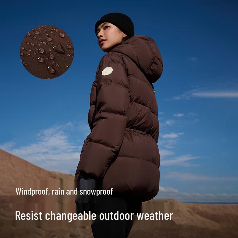 PELLIOT Women's Mid-Length Goose Down Jacket