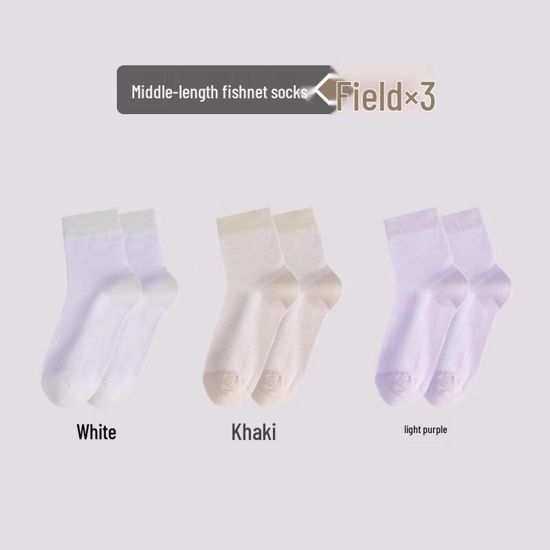 LangSha Women s Cotton Breathable Mid-Calf Socks