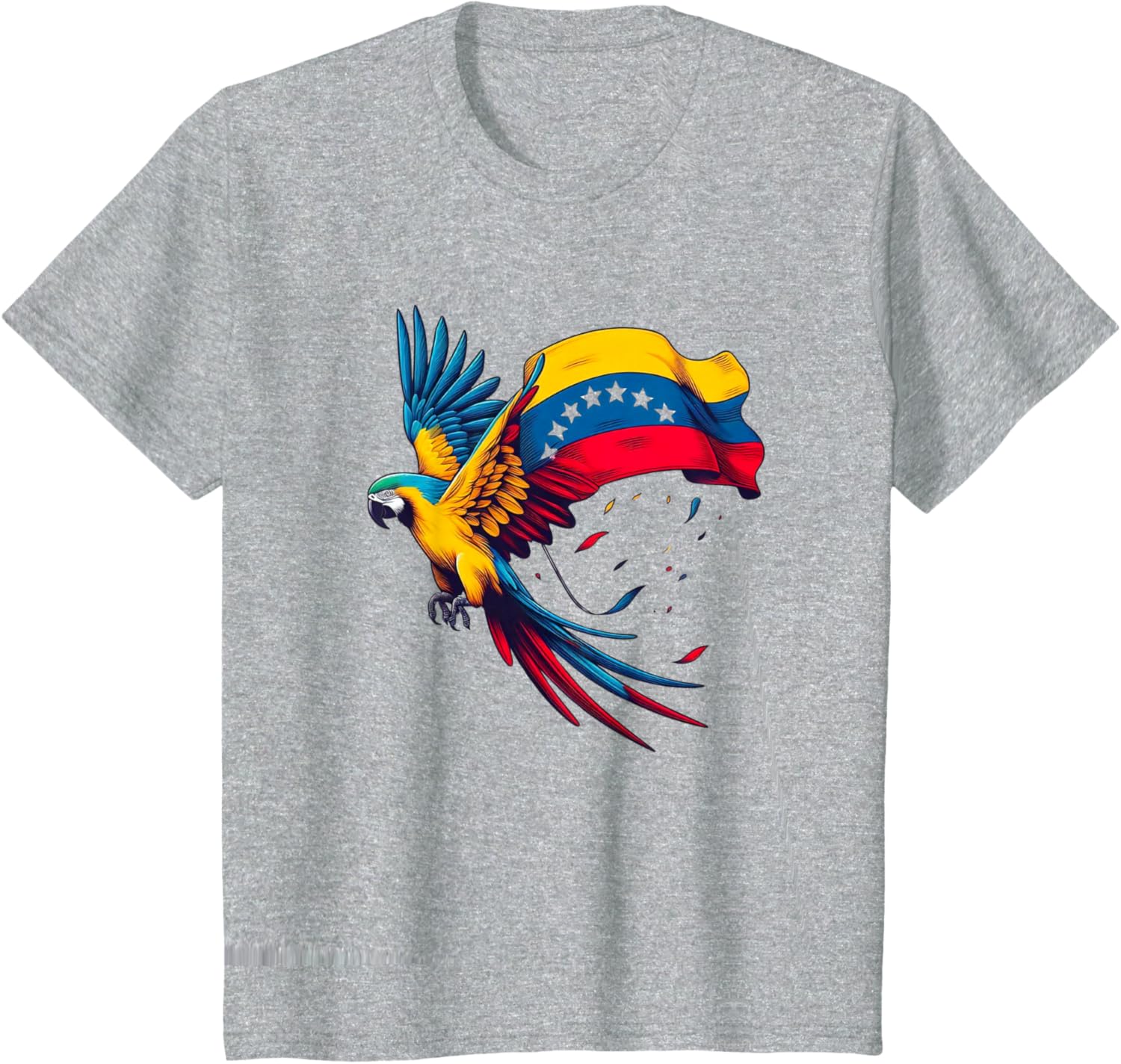 

Venezuela 7 Stars Flag with Guacamaya TShirt Woman Man Vintage Fashion Casual High Quality Cotton Printed Tshirt Unisex Tee 4XL