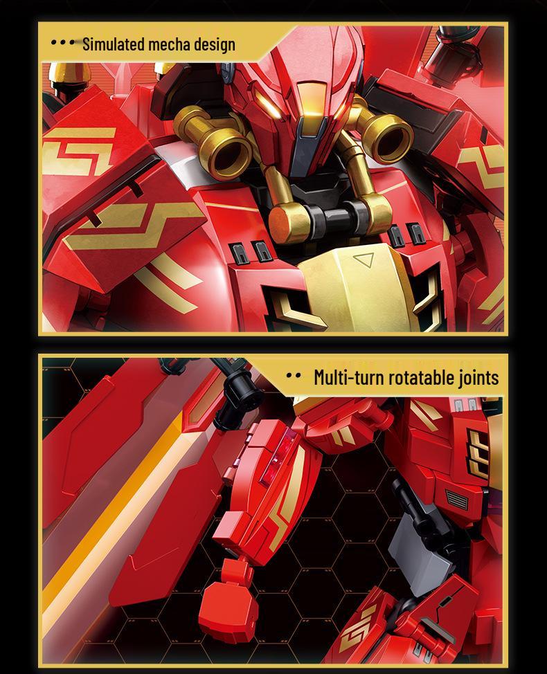 Little Luban B1120-52 Trident Athena Mecha Ember Guerrilla Building Block Toy