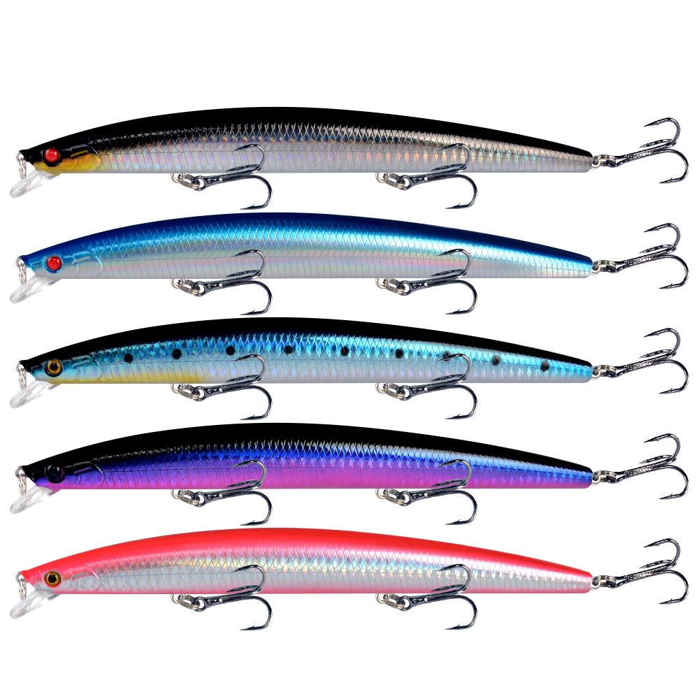 Minnow Fishing Lure Laser Hard Artificial Bait 18cm 24g 3D Eyes Sharp Hooks Sea Fishing Bait Colorful Crankbait Wobblers