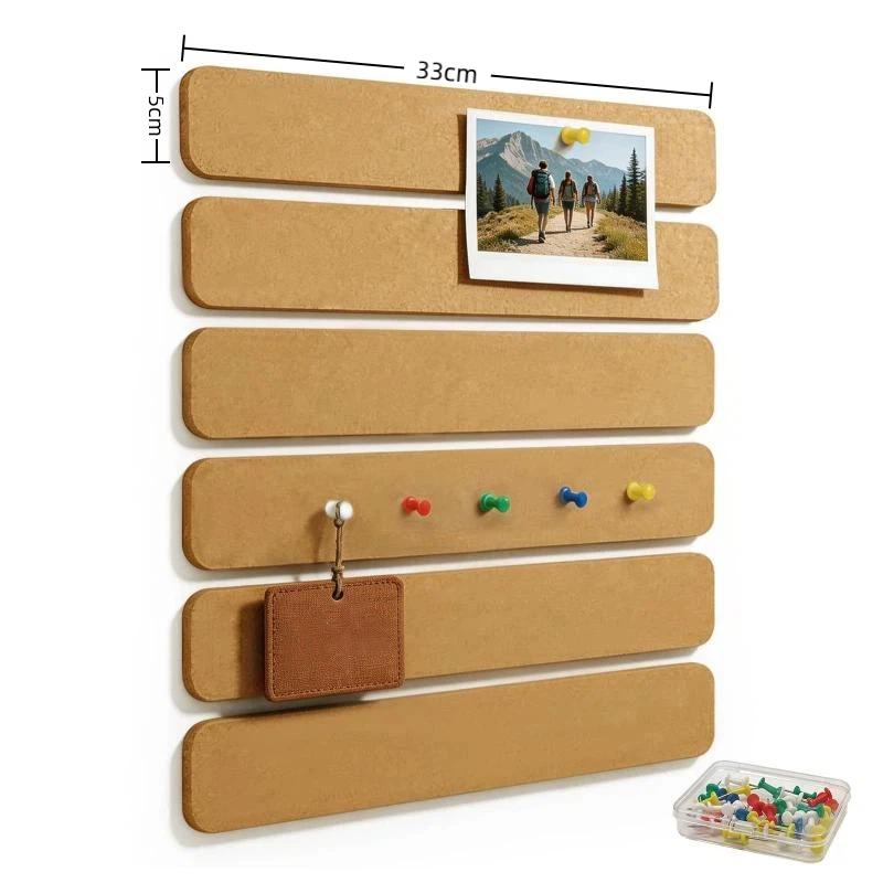 1Pcs Cork Board Strips Self Adhesive Small Cork Board For Wall Desk Home Classroom Office For Paste Notes Photos Schedules