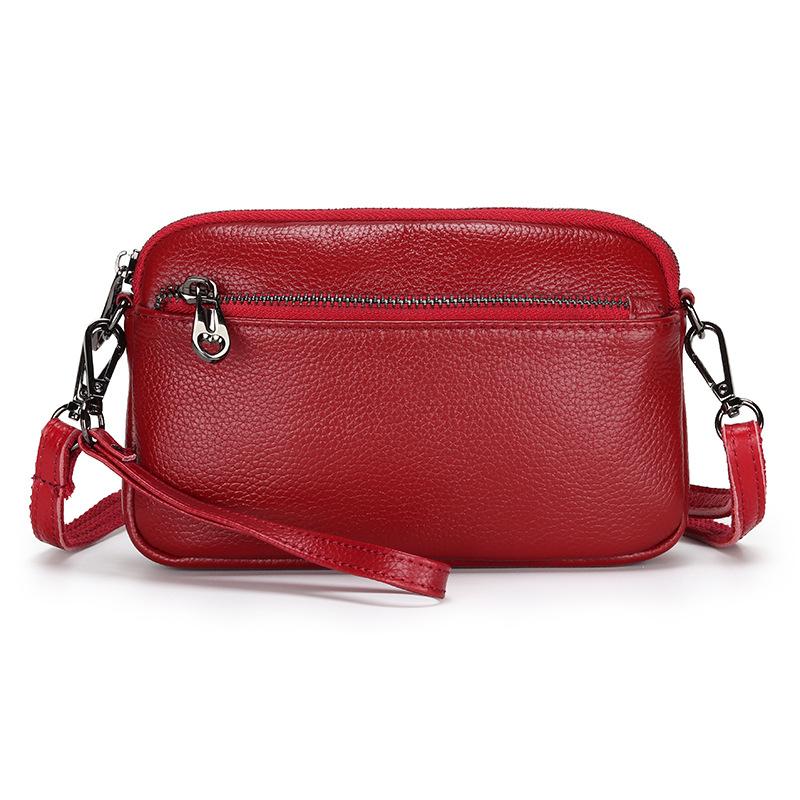 

Leather middle-aged mother holding messenger bag women 2024 new fashion soft leather shoulder messenger mobile phone small bag бордовый