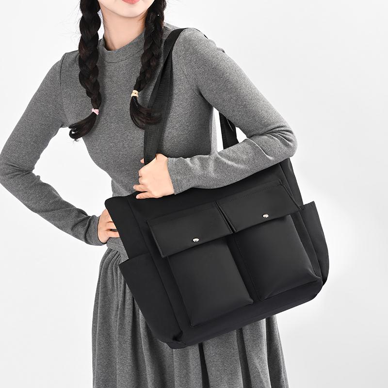 Handbag Large Capacity Tote Bag Women Solid Color Shoulder Bag