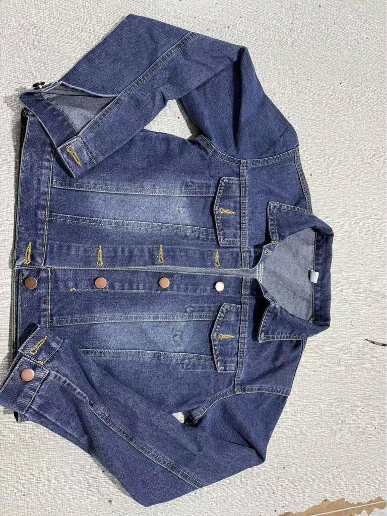 Veste décontractée en jean pour femme Europe et Amérique 2025 avec boucle en cuivre