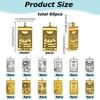 60Pcs 12 Styles Zinc Alloy Pendants Rectangle with Tarot Charms Antique Silver & Antique Golden 26x13x1.5~2.5mm Hole: 2mm 5pcs/style