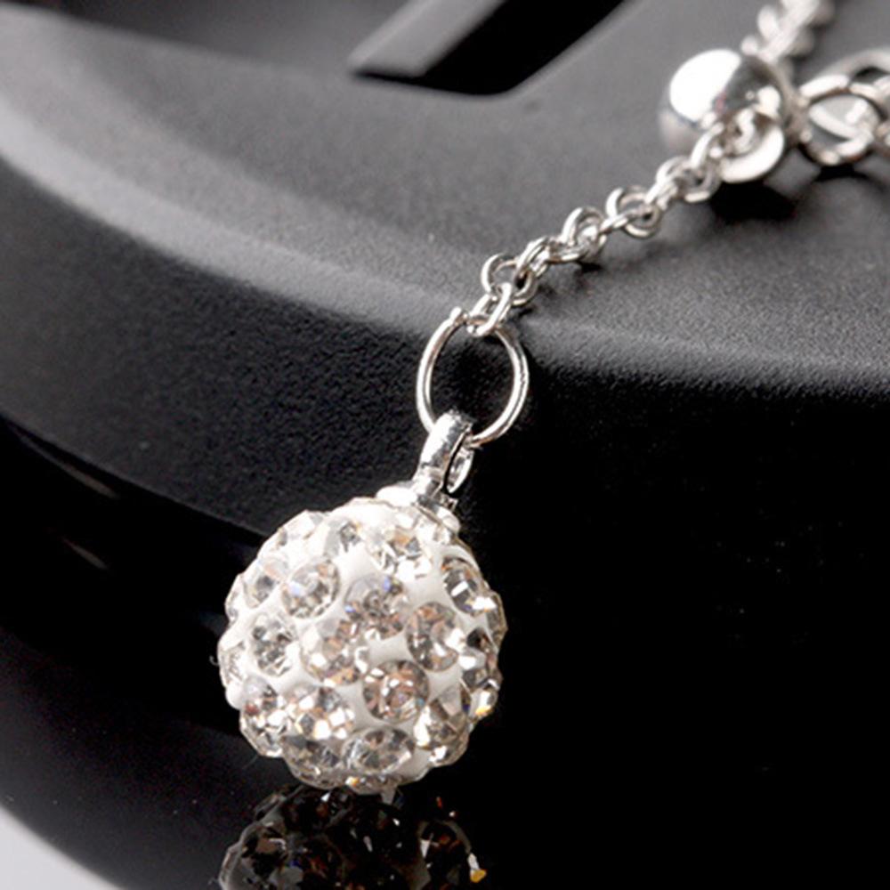 925 Sterling Silver Fashion Classic Shambhala Ball Zircon Pendant Necklace Birthday Party Anniversary Gift