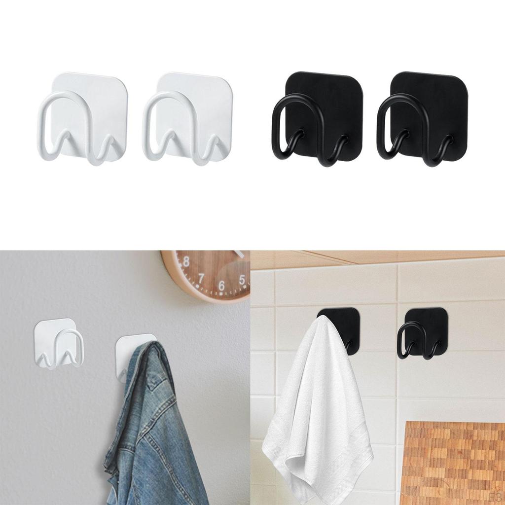 2 Pieces Adhesives Hooks Soap Cloth Hanger Scarf Rack Sponge Holder Wall Hangers for Home Shower