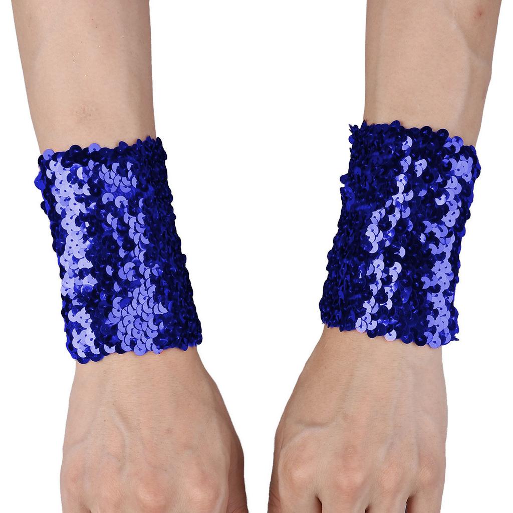 Festival Carnivel Party Accessories 1 Pair Women Ladies Shiny Sequins Stretchy Oversleeve