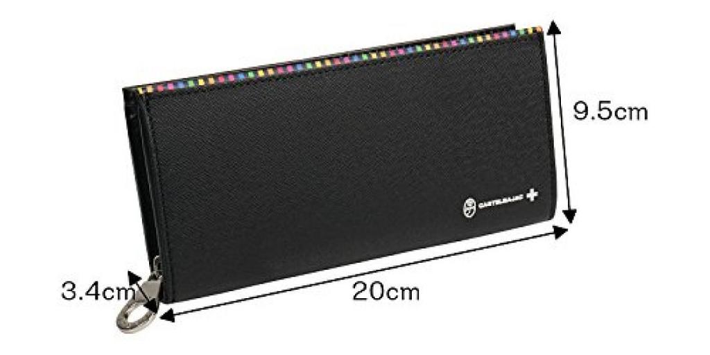 Castelbajac Arch 074615 Round Zipper Long Wallet with Coin Purse, Black