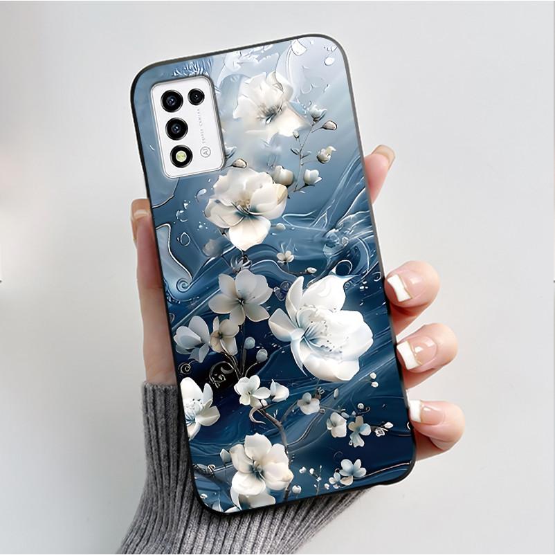 Phone Case For ZTE Libero 5G III A202ZT / Libero 5G II A103ZT Casing Fashion Butterfly Flower Black Soft TPU Case Silicone Cover