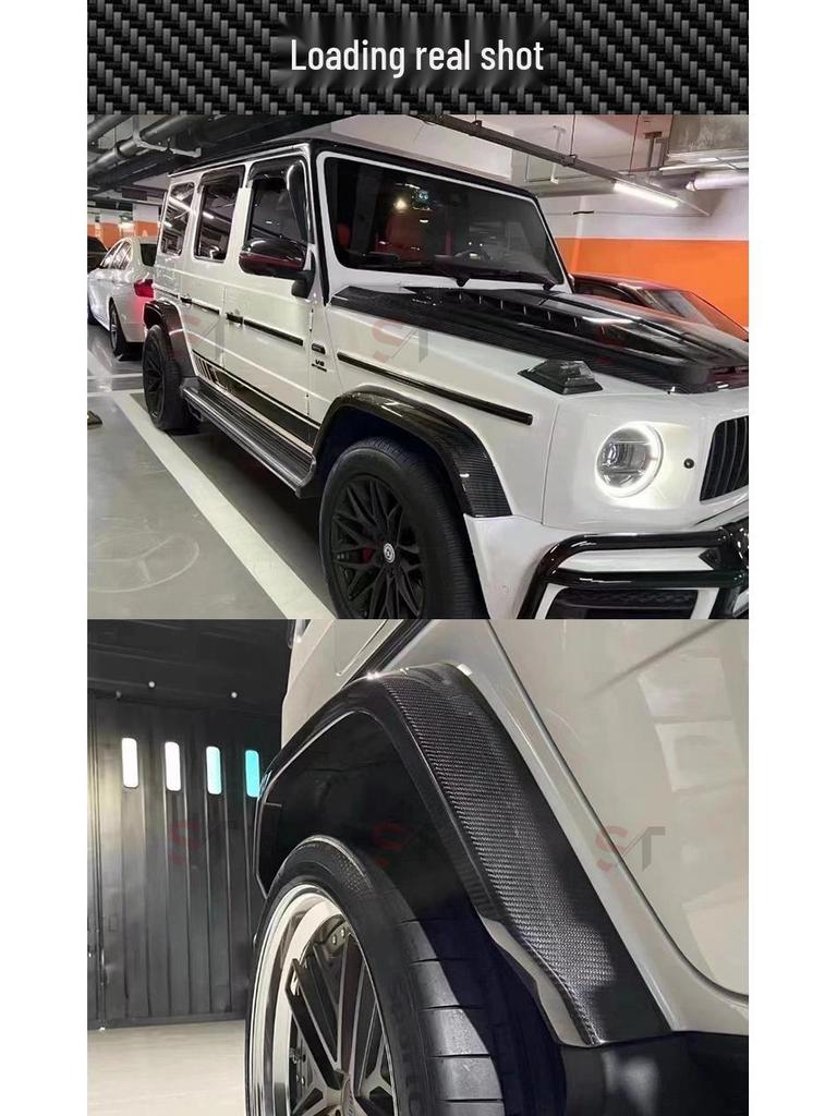 Mercedes-Benz G-Class W464 Dry Carbon Fiber Fender Flares Set - G63 Style, Front and Rear, 4 Pieces